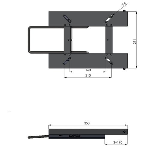 Sliding bed for table frame