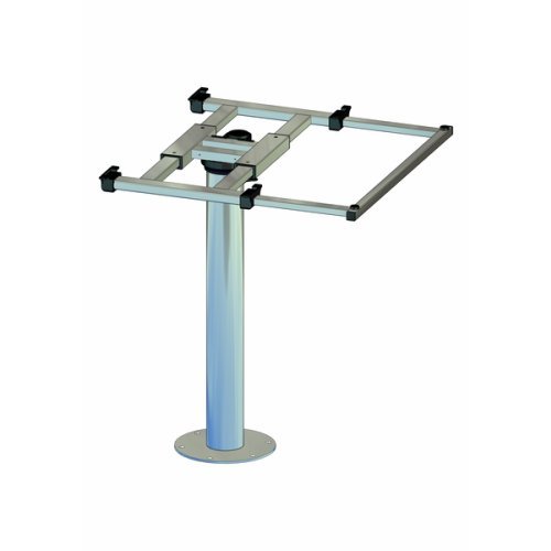Table column with twist and shift H700mm Alu