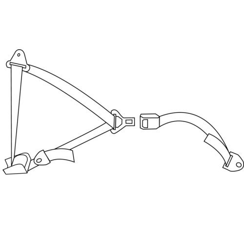 3-point safety harness for Variobank 333 - Horizontal mounting