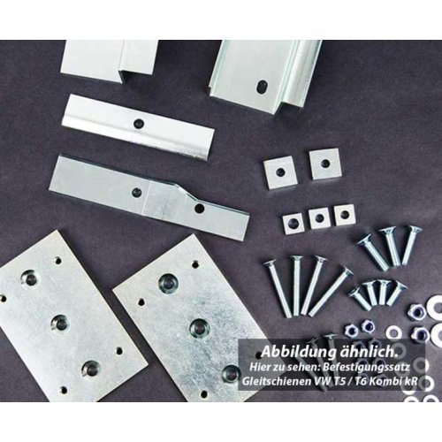 Fastening set for Grizzly slide rails on vehicle floor, Mercedes Vito long