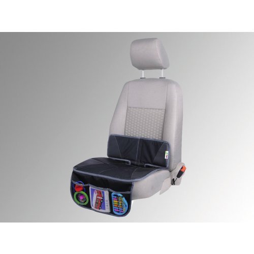 Seat cover with organizer, black