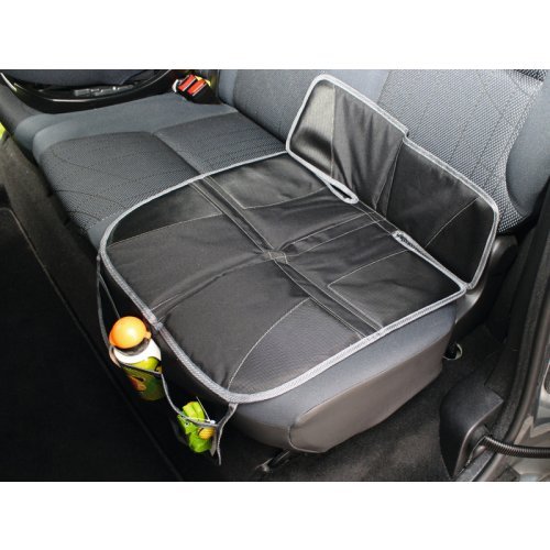 Seat cover with organizer, black