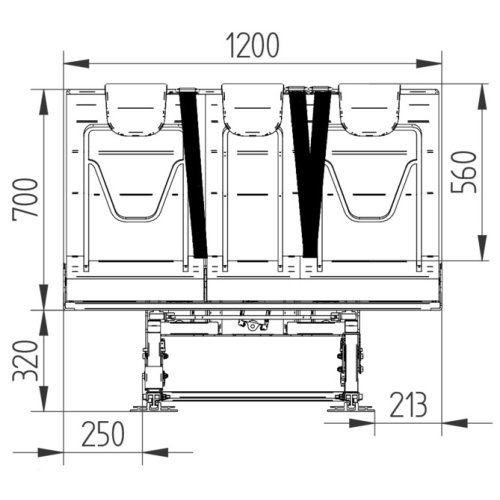 Sitzbank 540 schw/schw