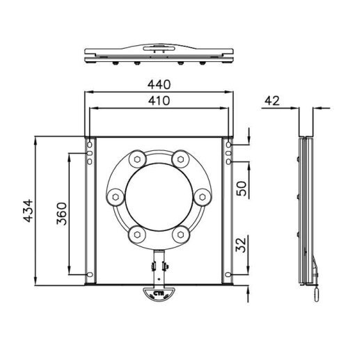 Rotary console for Ducato type 250/290, Citroen Jumper, Peugeot Boxer and Opel Movano