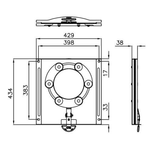Rotary console VW T5 / T6 / T6.1 - For driver or passenger side