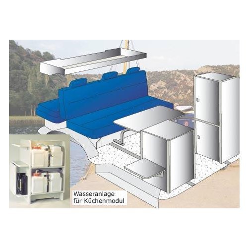Canister water system for kitchen part compact