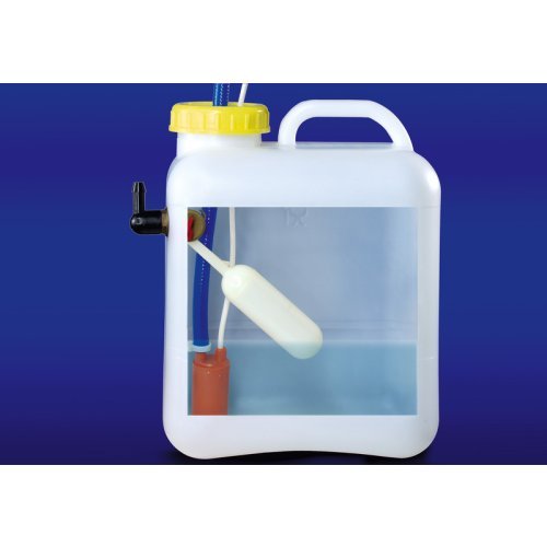 Small float valve for wide neck canisters