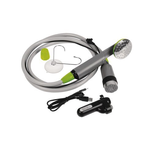 Camping Shower with Electrical Canister-Battery-Pump