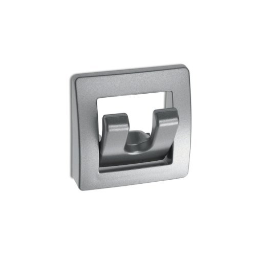 Coat hooks / wall hooks silver matt - sliding blister-packed