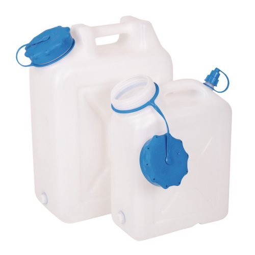 Water canister wide neck 22 litre, rounded shape, UV protection
