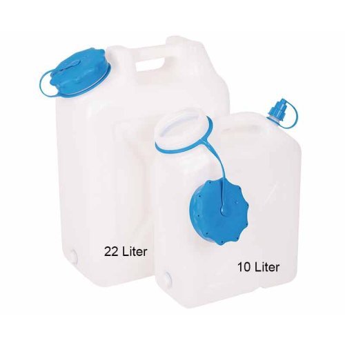 Water canister wide neck 22 litre, rounded shape, UV protection