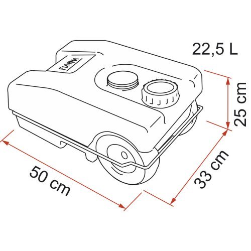 Abwasserrolltank grau 23l