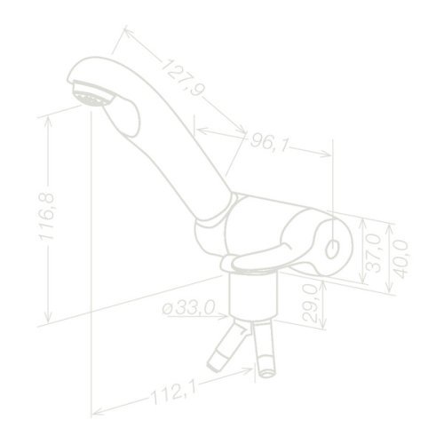 Mixing tap ceramic style - With Uniquick connection