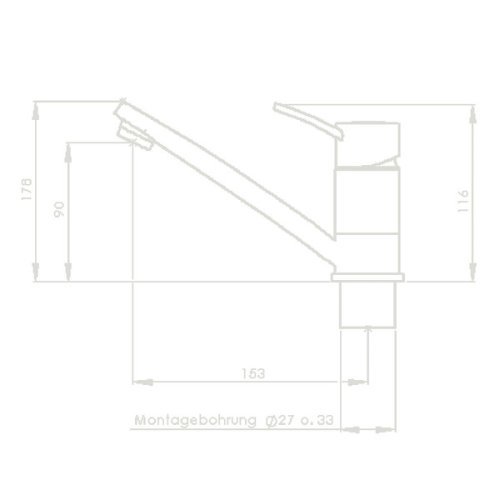 Water armature Contur E - With tap