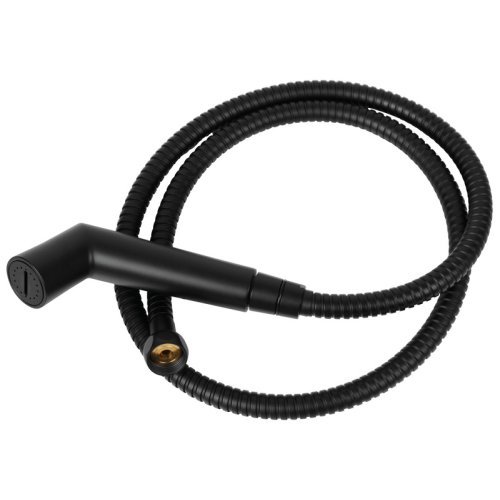 Shower set with gate valve - Black matt