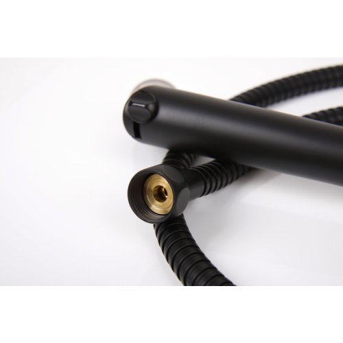 Shower set with gate valve - Black matt