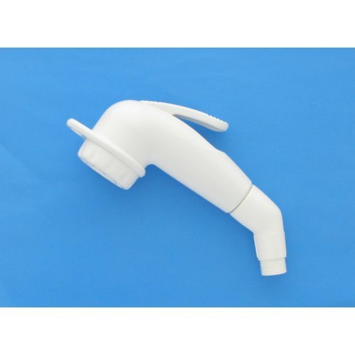 Plastic 2-part shower white 1/2 inch thread