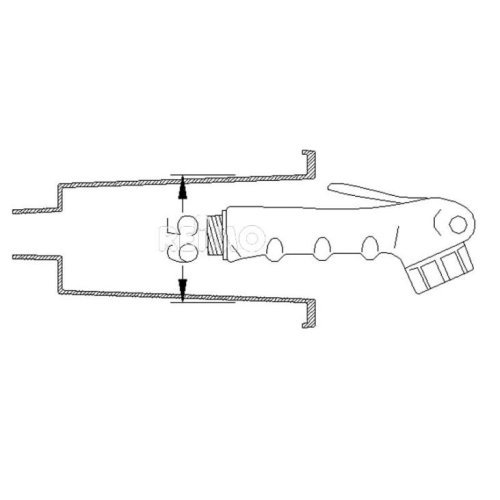 Outside shower set with 200cm hose, ON/OFF