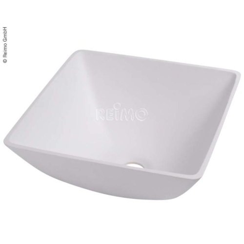Design wash basin, square, white, dimensions: W 330 x D 330 x H 135 mm