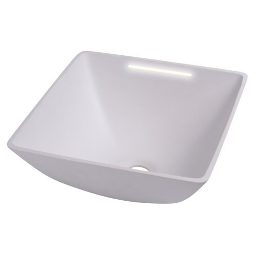 Design washbasin square with LED lighting - White