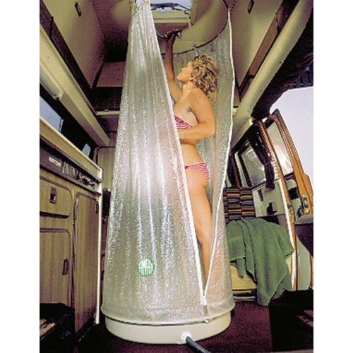 Round travel shower with tub, diam. 70cm