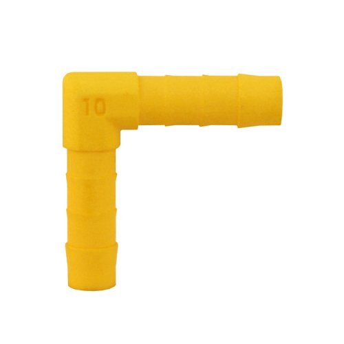 90Â° connector angled for 10mm hose 2pcs white yellow