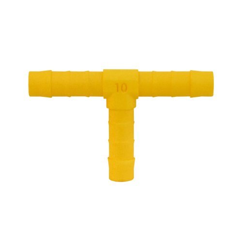 T-connector for 10mm hose 2pcs white yellow