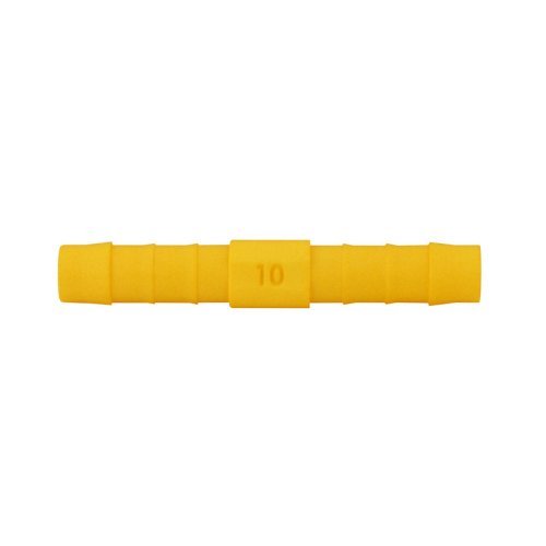 Straight connector for 10mm hose 2pcs white yellow