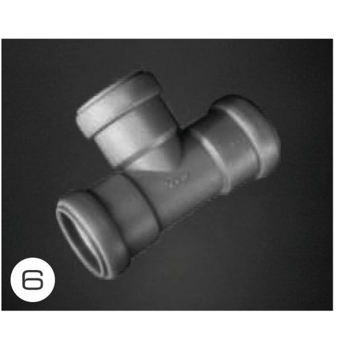 90° T-piece for 28 mm pipes