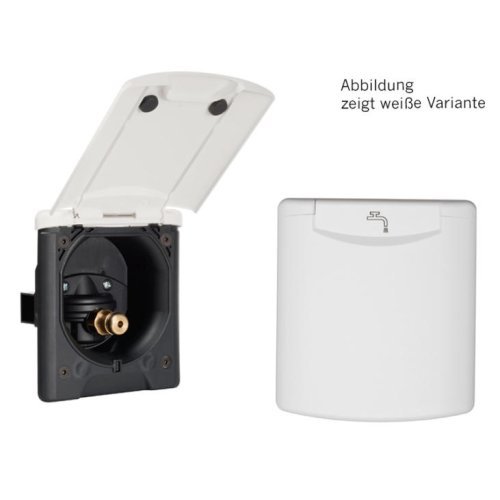 City water connection with magnetic lock, anthracite, with pressure reducer
