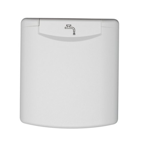 City water connection with pressure reducer - White