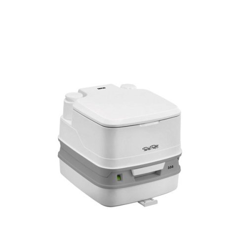 Porta Potti 335 Portable Camping Toilet - With Hold Down Kit - White