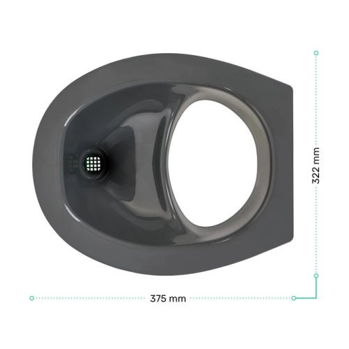 Partition toilet insert - gray