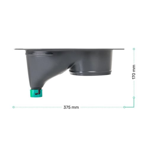 Partition toilet insert - gray