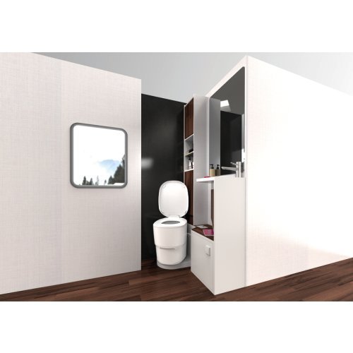 Clesana C1 - waterless toilet with L-adapter