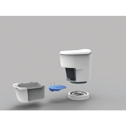 Clesana C1 - waterless toilet with round base