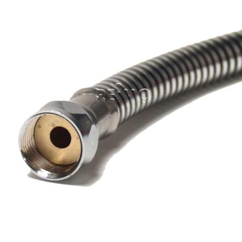 Shower hose 2,5m 3/8 x 1/2 metal/plastic look