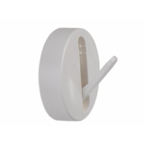 Folding suction hook white - set of 2