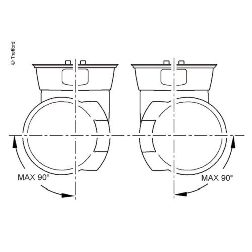 Cassette toilet C262-CWE, electrical flushing, plastic white