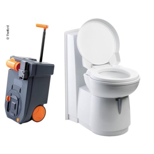 Cassette toilet C262-CWE, electric flush, ceramic toilet bowl, white