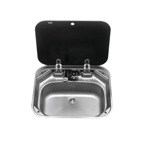 Rectangular Sink with Lid, 42 x 37 cm, Stainless Steel