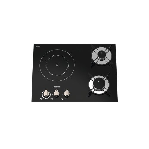 Hybrid gas cooker 2xgas + 1xinduction, electric ignition kW 12V