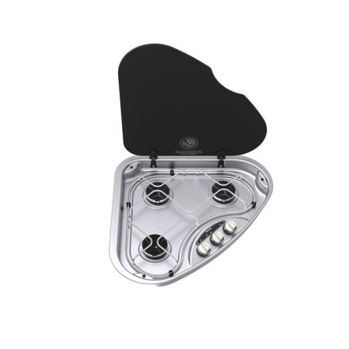 Gas cooker 3-flame 3x 1.5 kW, control knobs on left side