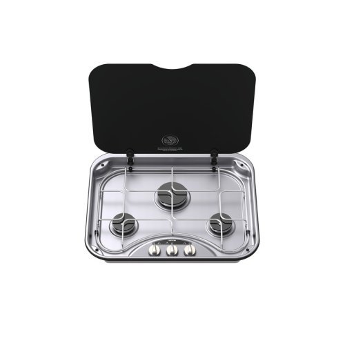 Gas cooker 3-flame 2x 1.5 kW + 1x 2.5 kW, front control knobs