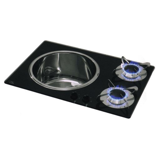 Hotplate-sink combination 2 flames PV1360
