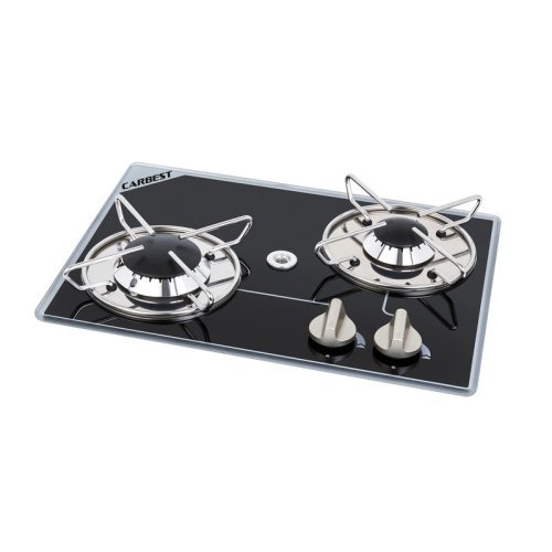 Built-in gas hob 2 flame - burners side by side