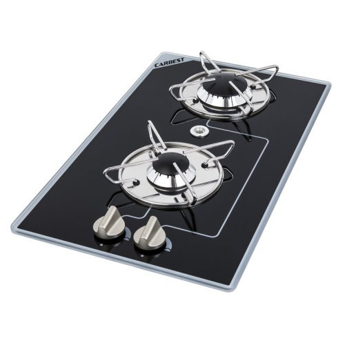 Built-in gas hob 2-burners - burners in a row