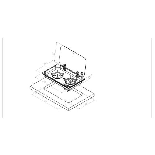 Gas stove 2 flame