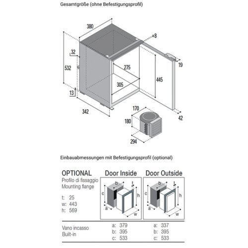 Compressor refrigerator C42L - Gray