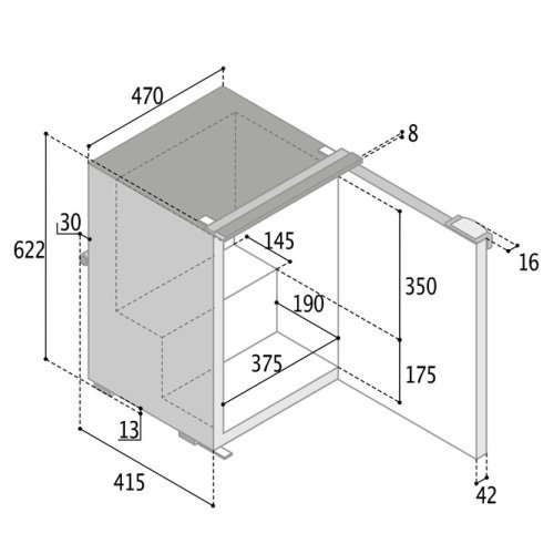 Kompr.Kühlschrank C60i gr
